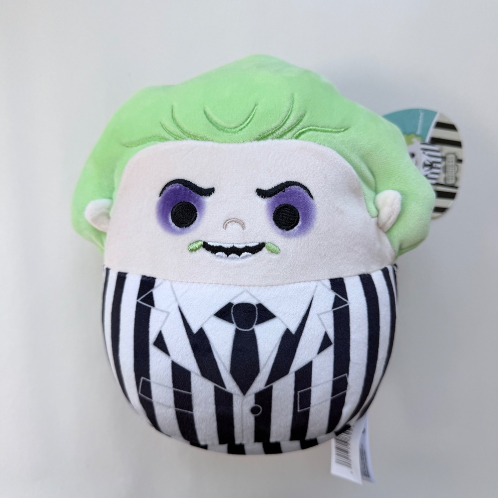 Squishmallows Beetlejuice 8 Inch Plush Green Hair Striped Suit NWT 2024 Release